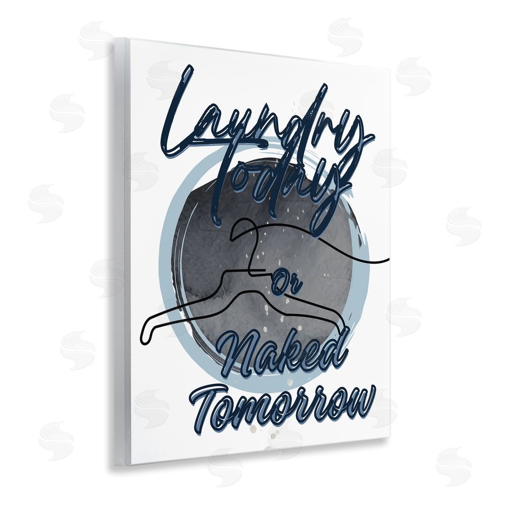 Jesse Keith Laundry Phrase with Hanger Contour Wooden Wall Plaque Art Print