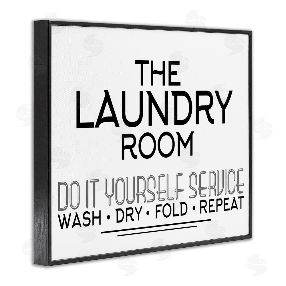 Kim Allen Do It Yourself Laundry Minimal Black Framed Giclee Print Wall Art