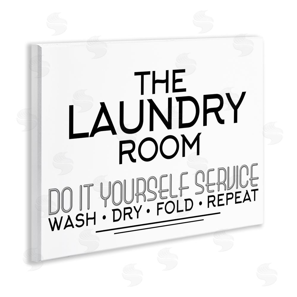 Kim Allen Do It Yourself Laundry Minimal Wooden Wall Plaque Art Print