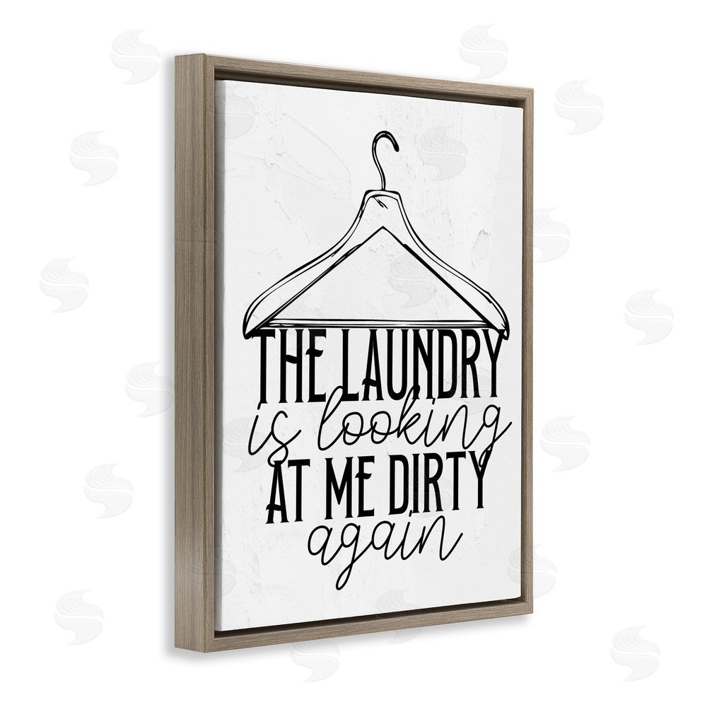 Kim Allen Laundry Is Looking At Me Dirty Brown Floating Frame Canvas Wall Art Print