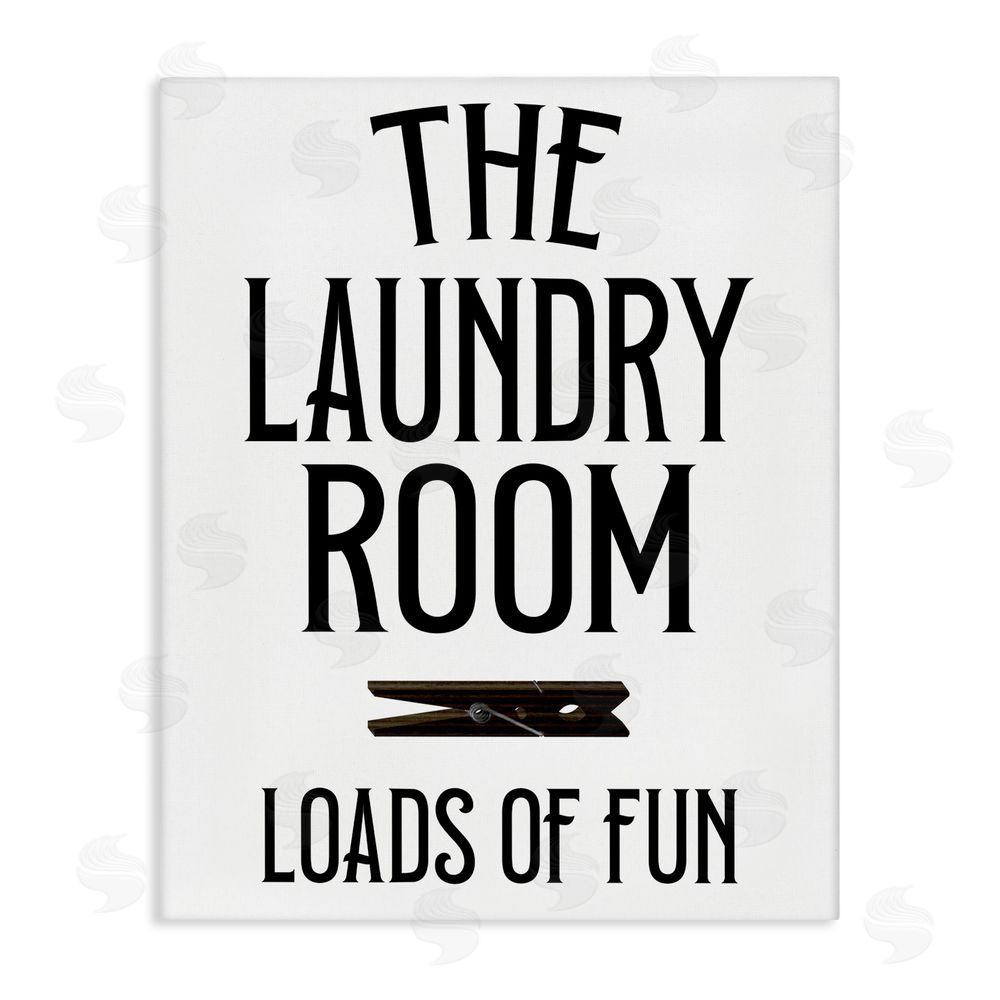 Kim Allen Loads Of Fun Clothespin Stretched Canvas Wall Art Print