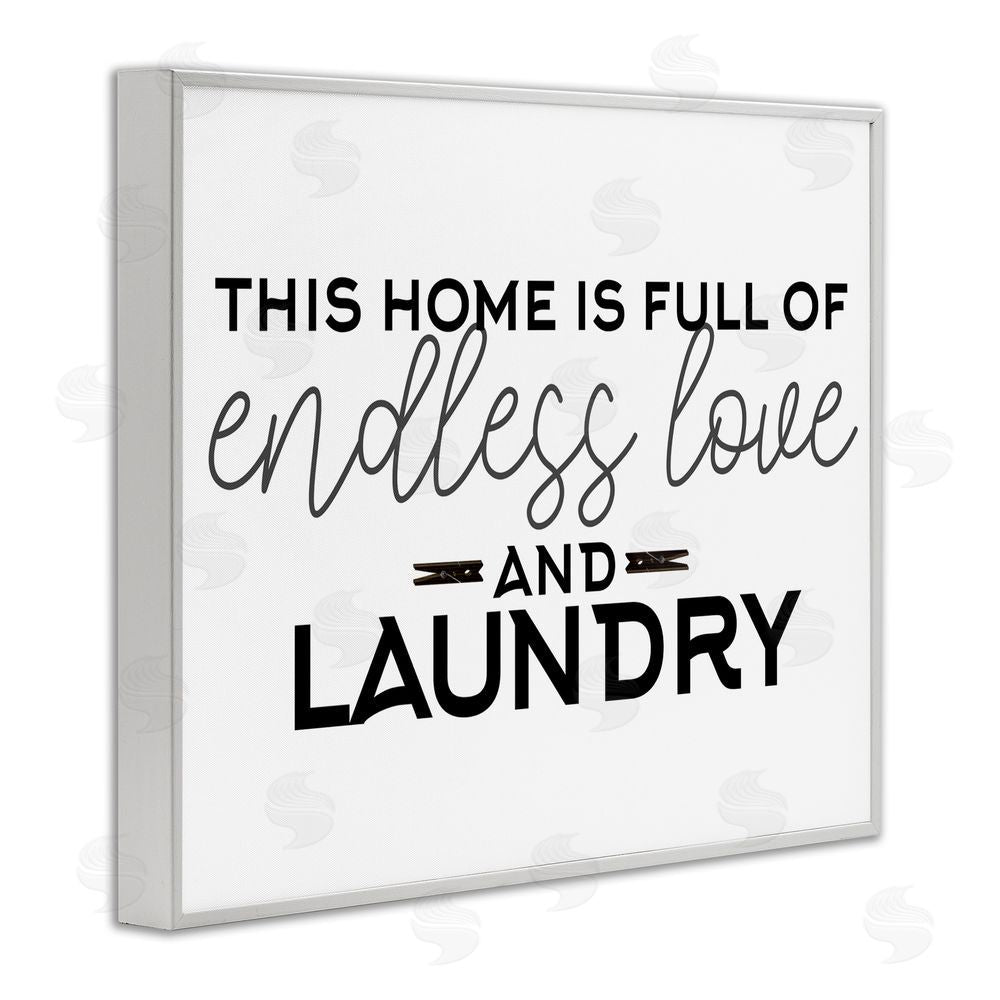 Kim Allen Endless Love & Laundry Minimal White Framed Giclee Print Wall Art