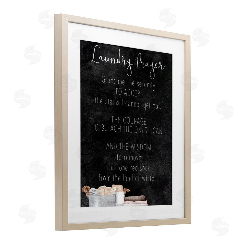 Kim Allen Accept The Stains Laundry Prayer Brown Framed Print Under Glass Wall Art