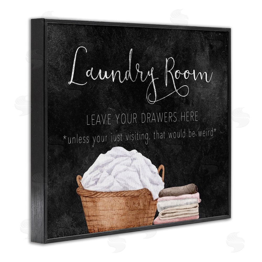 Kim Allen Leave Your Drawers Laundry Black Framed Giclee Print Wall Art