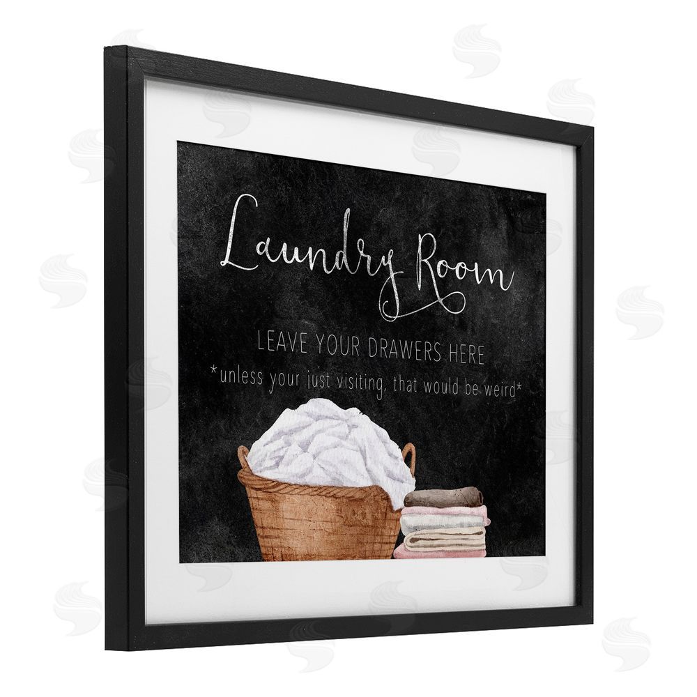 Kim Allen Leave Your Drawers Laundry Black Framed Print Under Glass Wall Art
