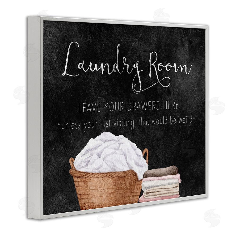 Kim Allen Leave Your Drawers Laundry White Framed Giclee Print Wall Art