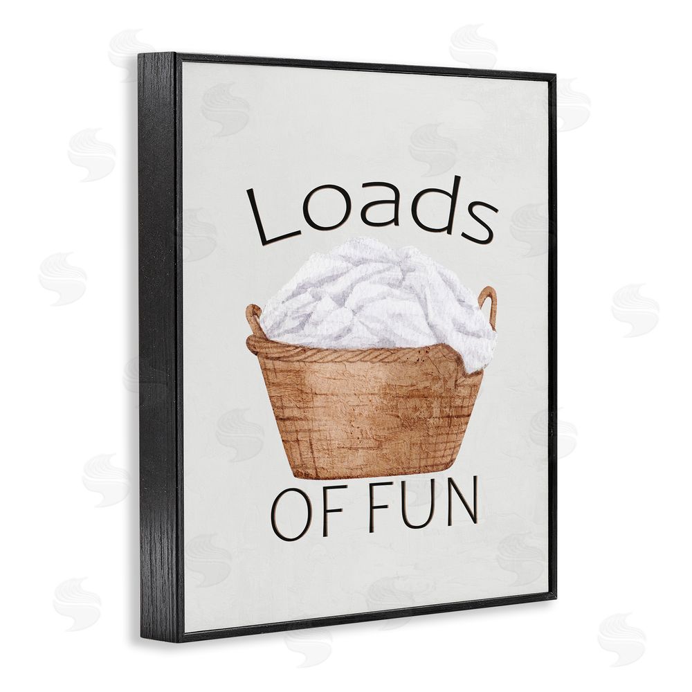 Kim Allen Loads Of Fun Laundry Basket Black Framed Giclee Print Wall Art