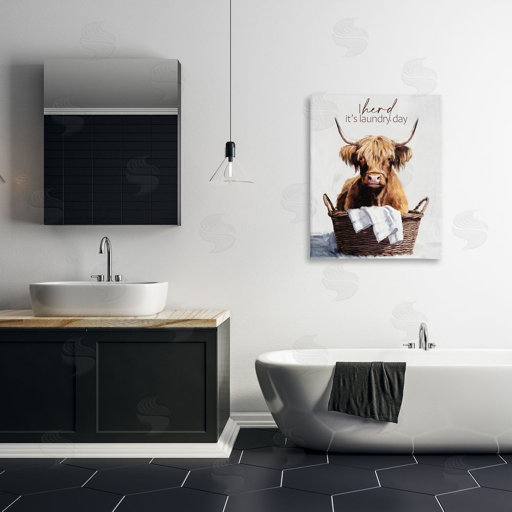 Kim Allen Herd It's Laundry Day Stretched Canvas Wall Art Print in Room