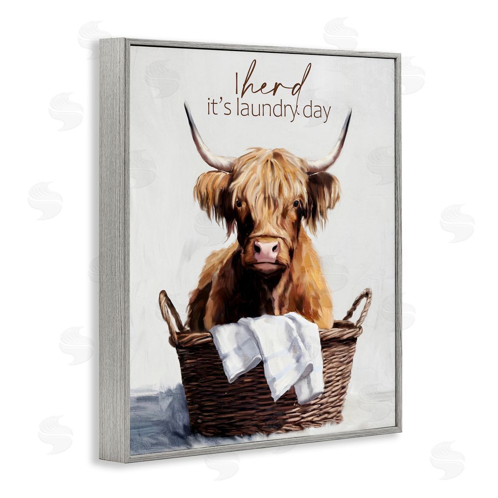 Kim Allen Herd It's Laundry Day Gray Framed Giclee Print Wall Art