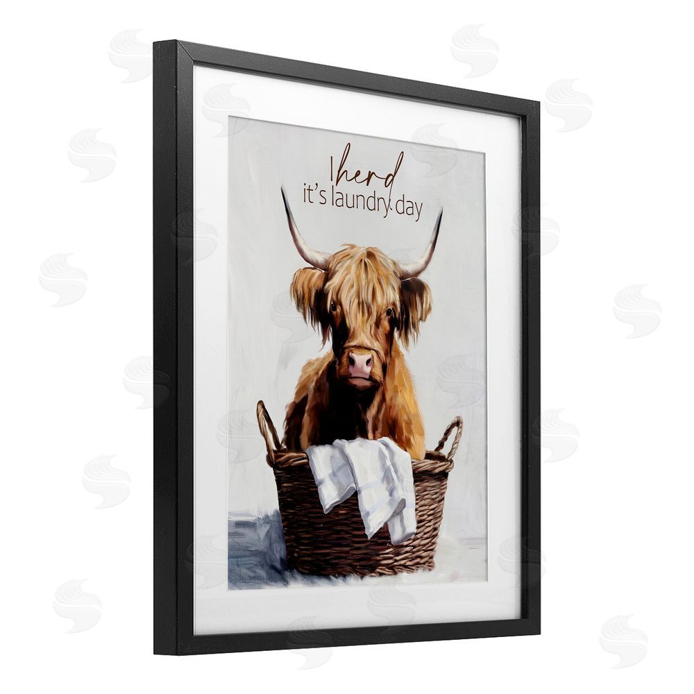 Kim Allen Herd It's Laundry Day Black Framed Print Under Glass Wall Art