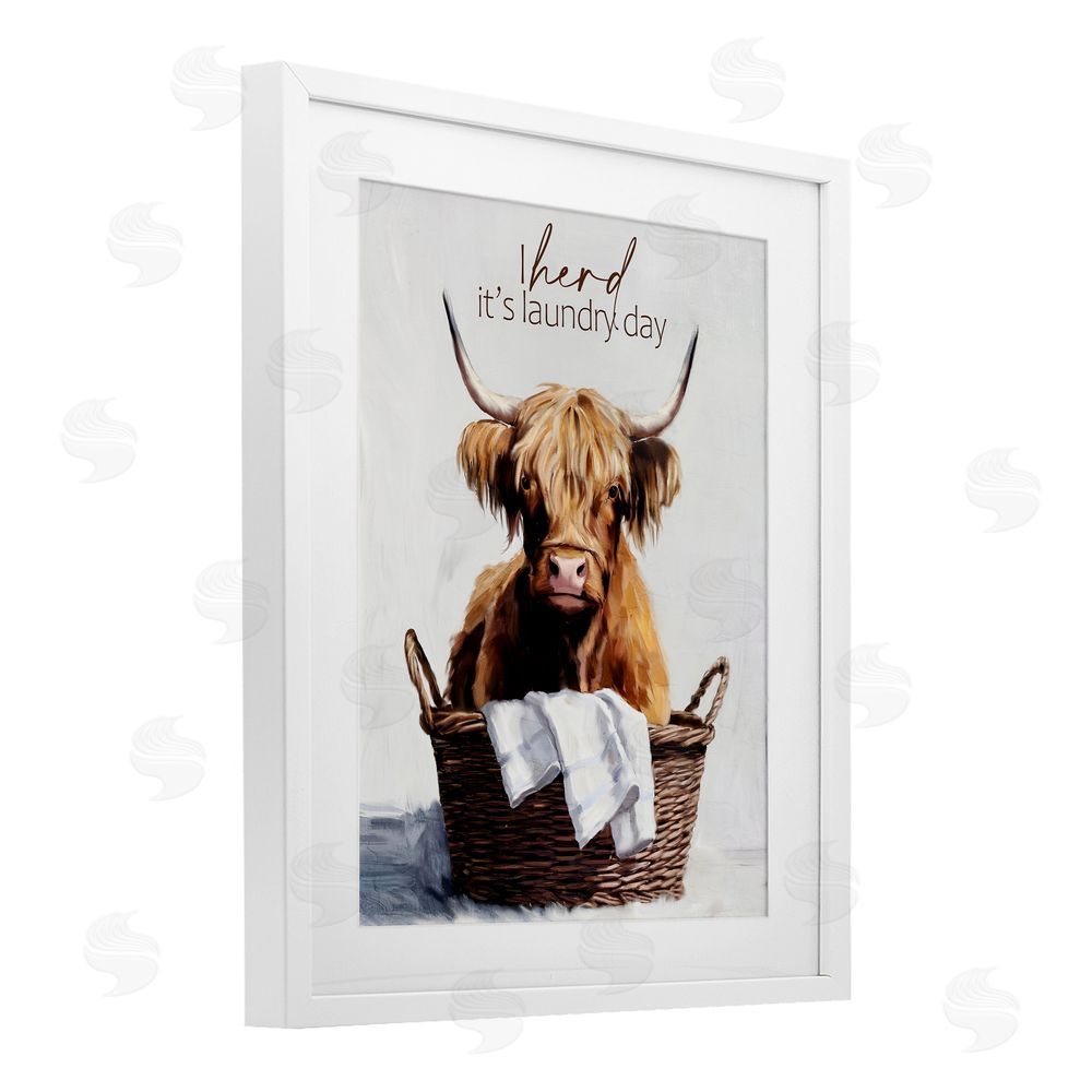 Kim Allen Herd It's Laundry Day White Framed Print Under Glass Wall Art