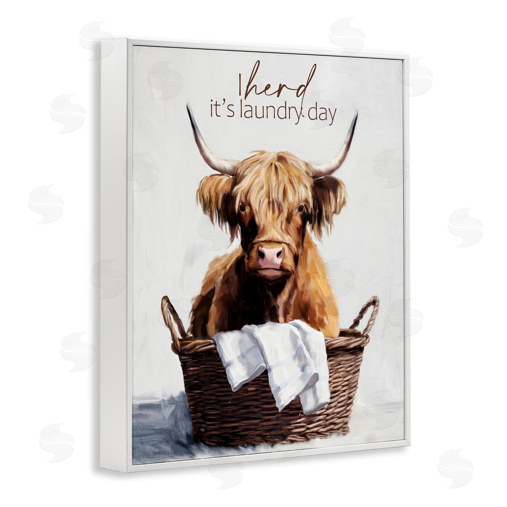 Kim Allen Herd It's Laundry Day White Framed Giclee Print Wall Art