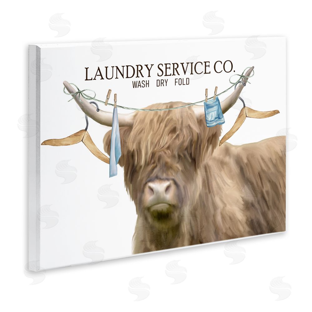 Kim Allen Laundry Service Cattle Wooden Wall Plaque Art Print