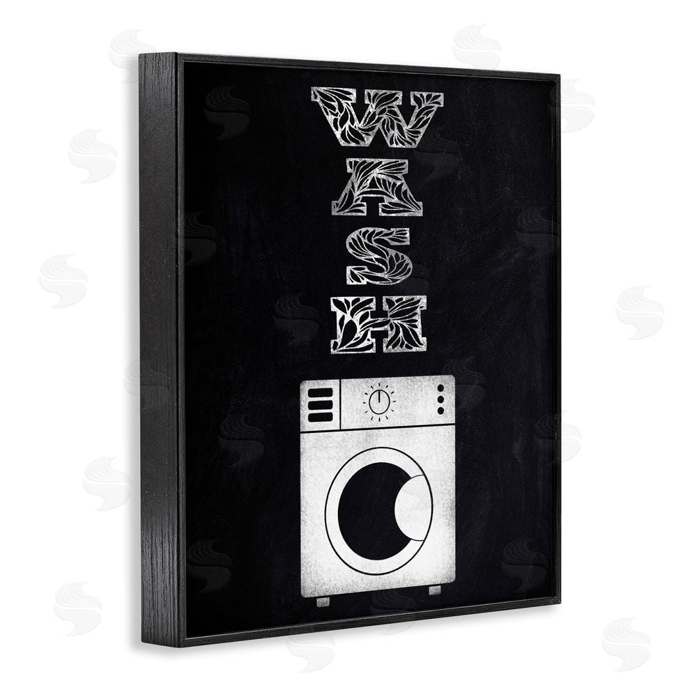 Marcus Prime Laundry Wash Ornate Letters Black Framed Giclee Print Wall Art