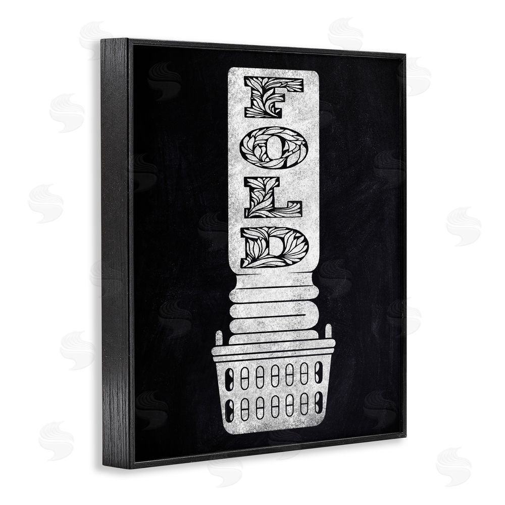 Marcus Prime Laundry Fold Ornate Letters Black Framed Giclee Print Wall Art