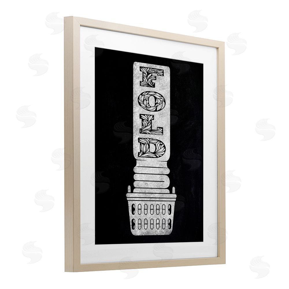 Marcus Prime Laundry Fold Ornate Letters Brown Framed Print Under Glass Wall Art