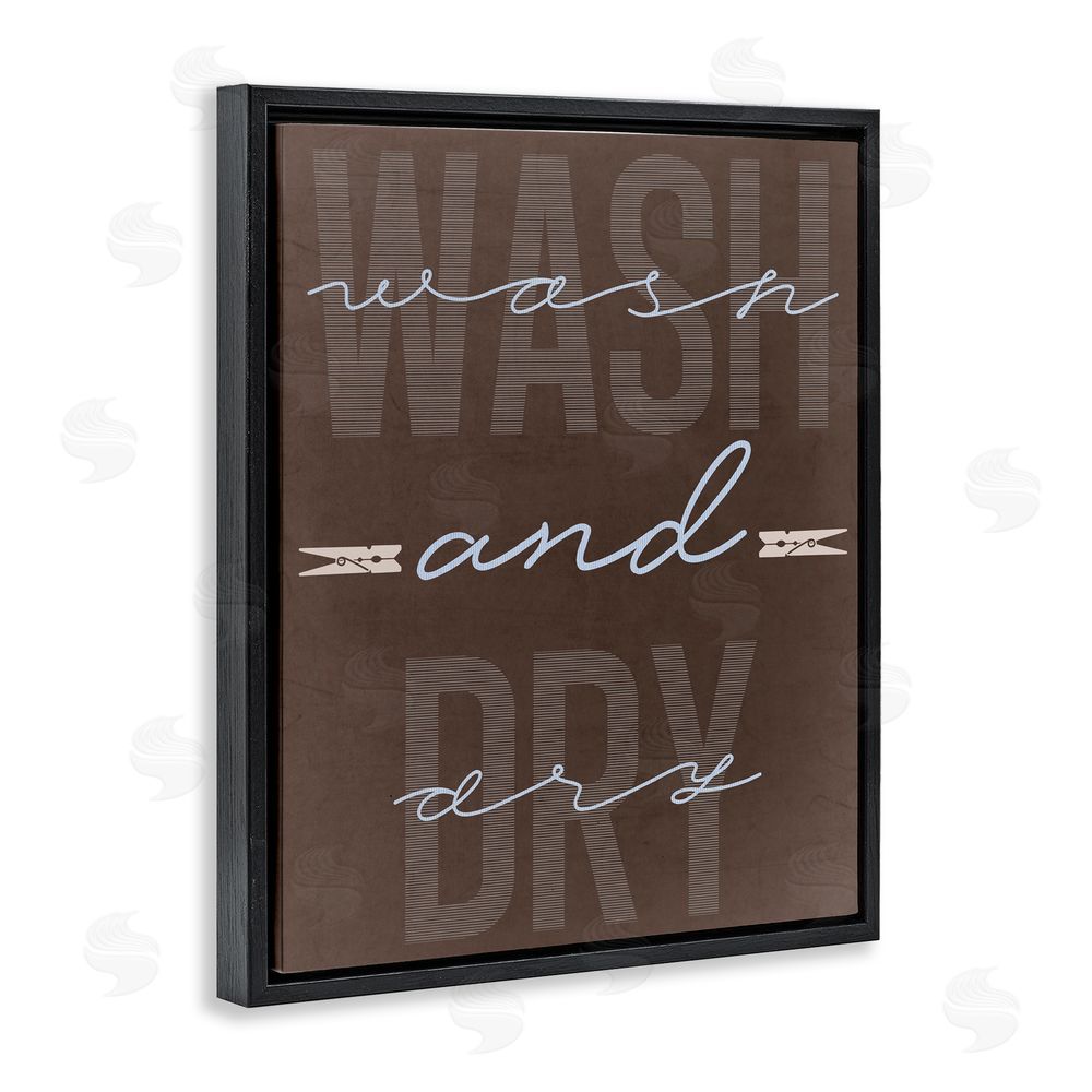 Marcus Prime Wash And Dry Brown Black Floating Frame Canvas Wall Art Print