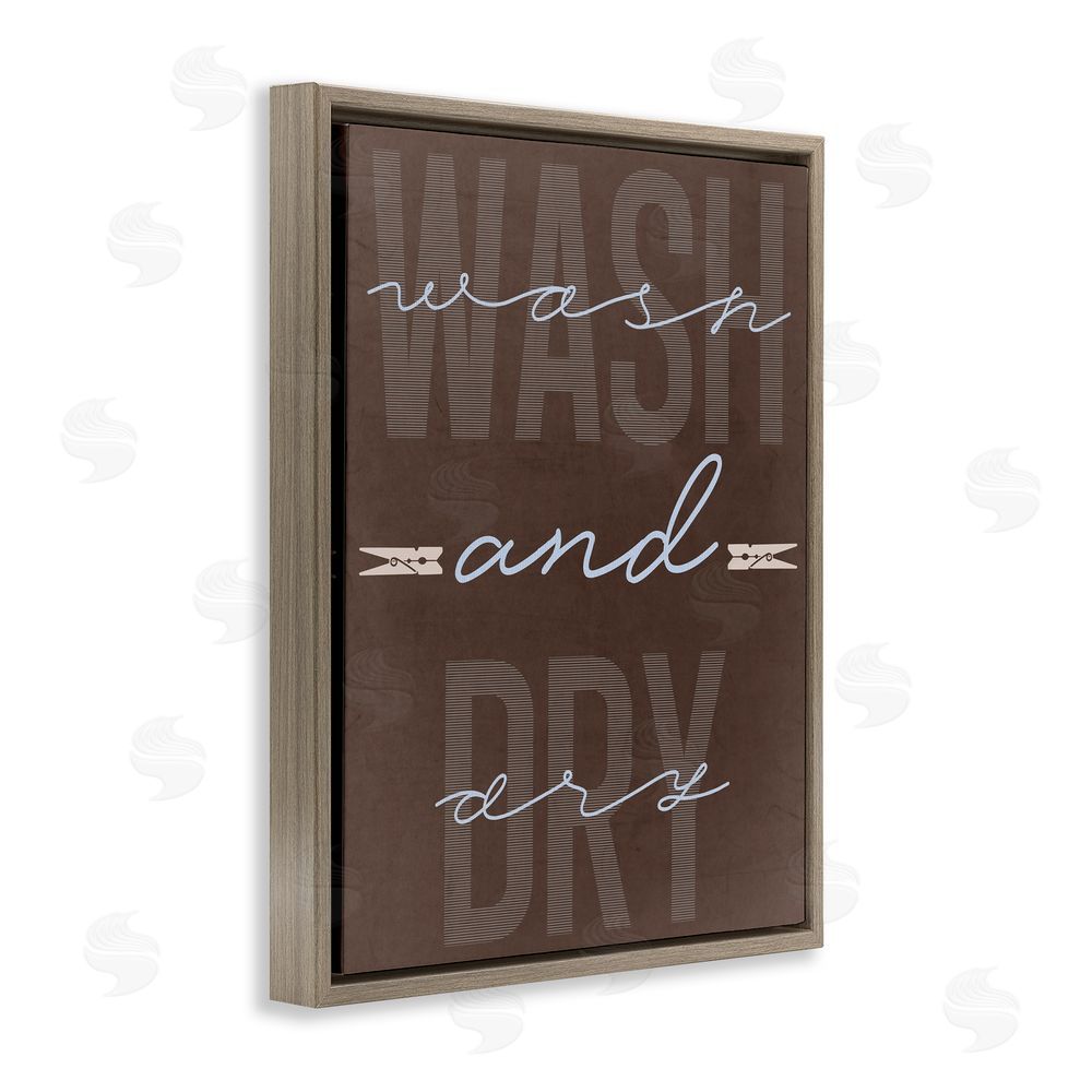 Marcus Prime Wash And Dry Brown Brown Floating Frame Canvas Wall Art Print
