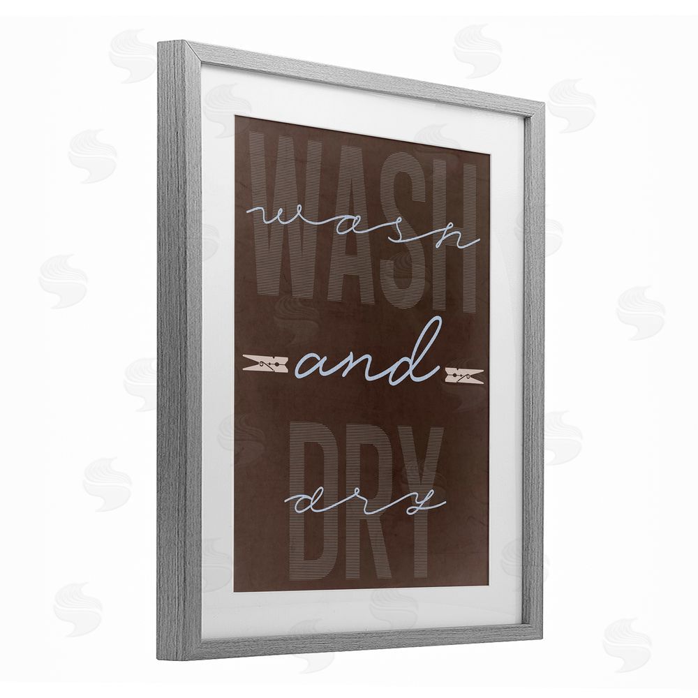Marcus Prime Wash And Dry Brown Gray Framed Print Under Glass Wall Art