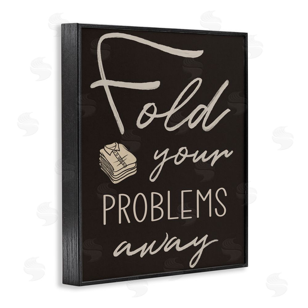 Marcus Prime Fold Your Problems Away Black Framed Giclee Print Wall Art