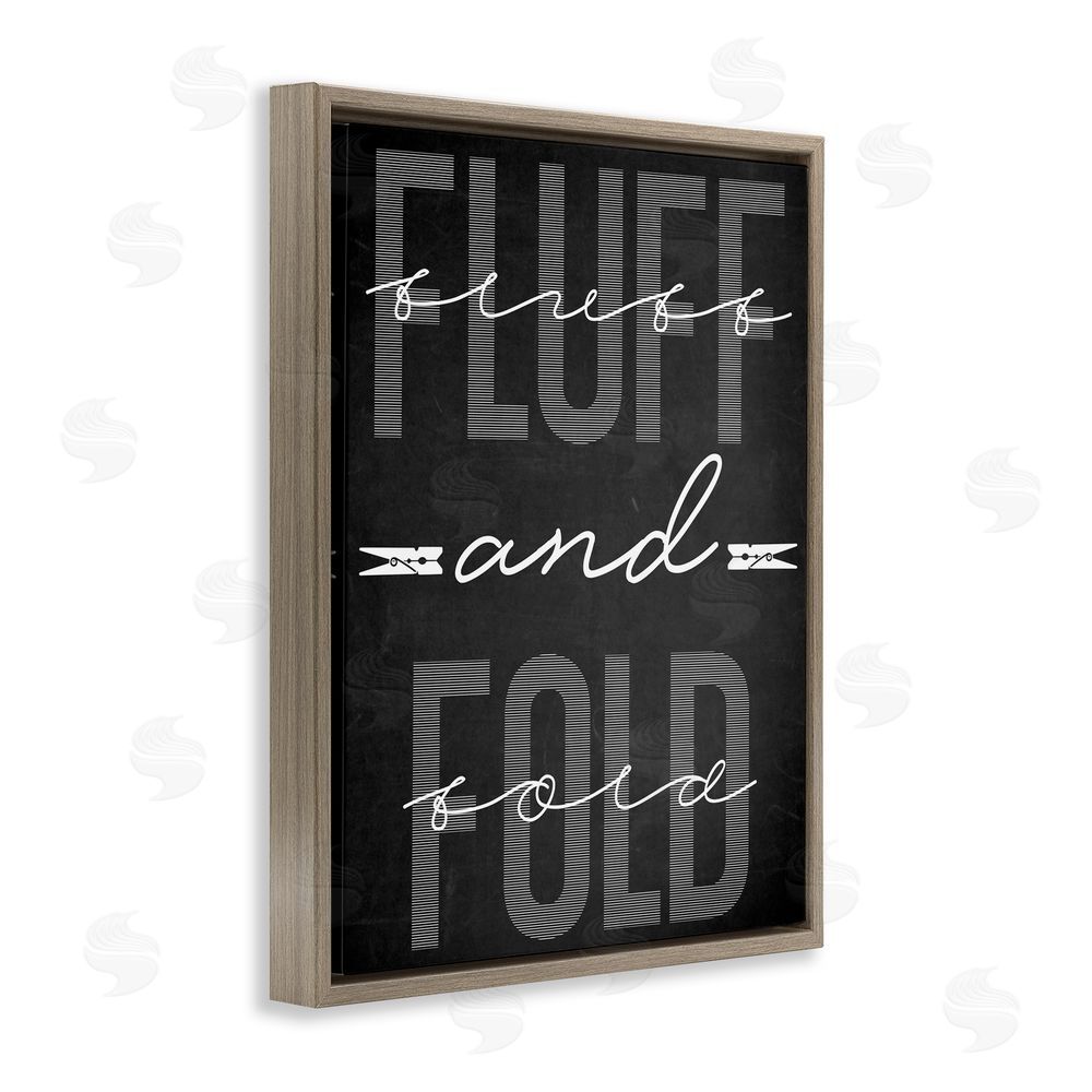 Marcus Prime Fluff & Fold Black Minimal Brown Floating Frame Canvas Wall Art Print