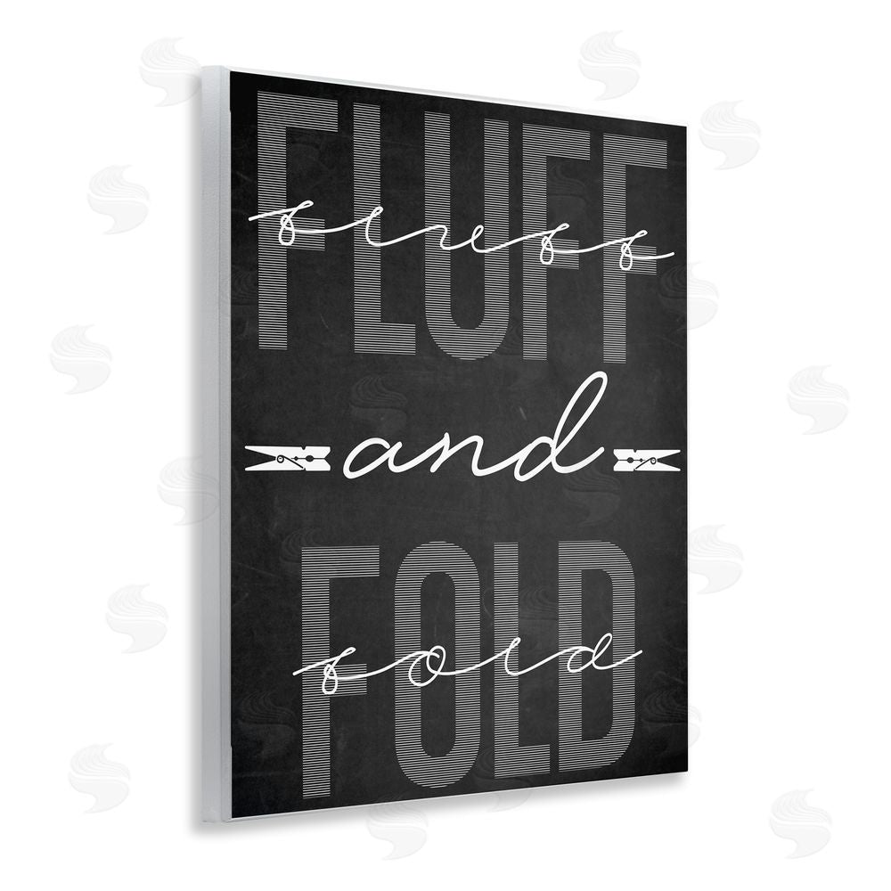 Marcus Prime Fluff & Fold Black Minimal Wooden Wall Plaque Art Print