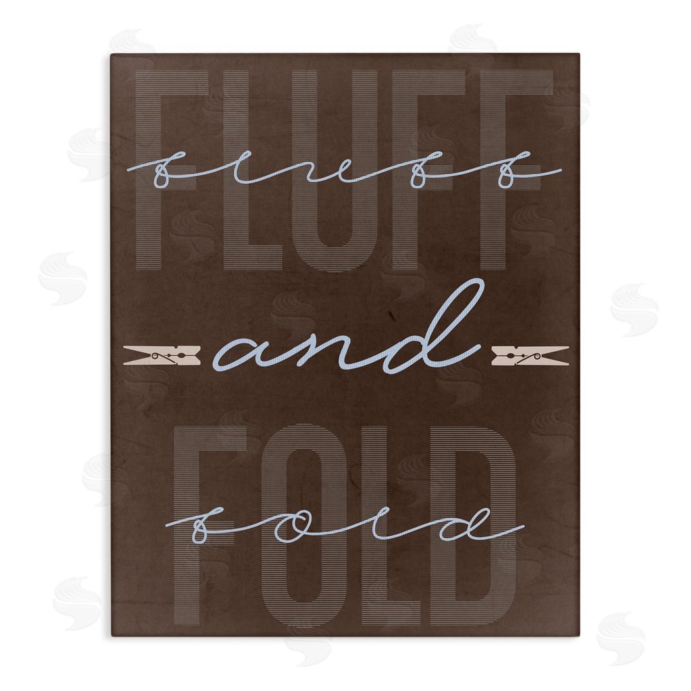 Marcus Prime Fluff And Fold Brown Minimal Stretched Canvas Wall Art Print