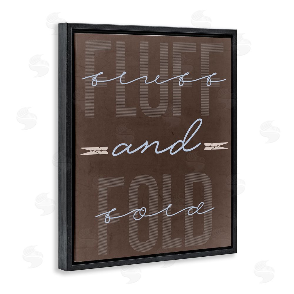 Marcus Prime Fluff And Fold Brown Minimal Black Floating Frame Canvas Wall Art Print