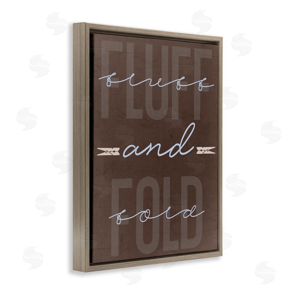 Marcus Prime Fluff And Fold Brown Minimal Brown Floating Frame Canvas Wall Art Print