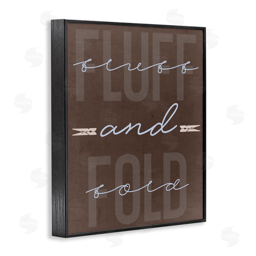 Marcus Prime Fluff And Fold Brown Minimal Black Framed Giclee Print Wall Art