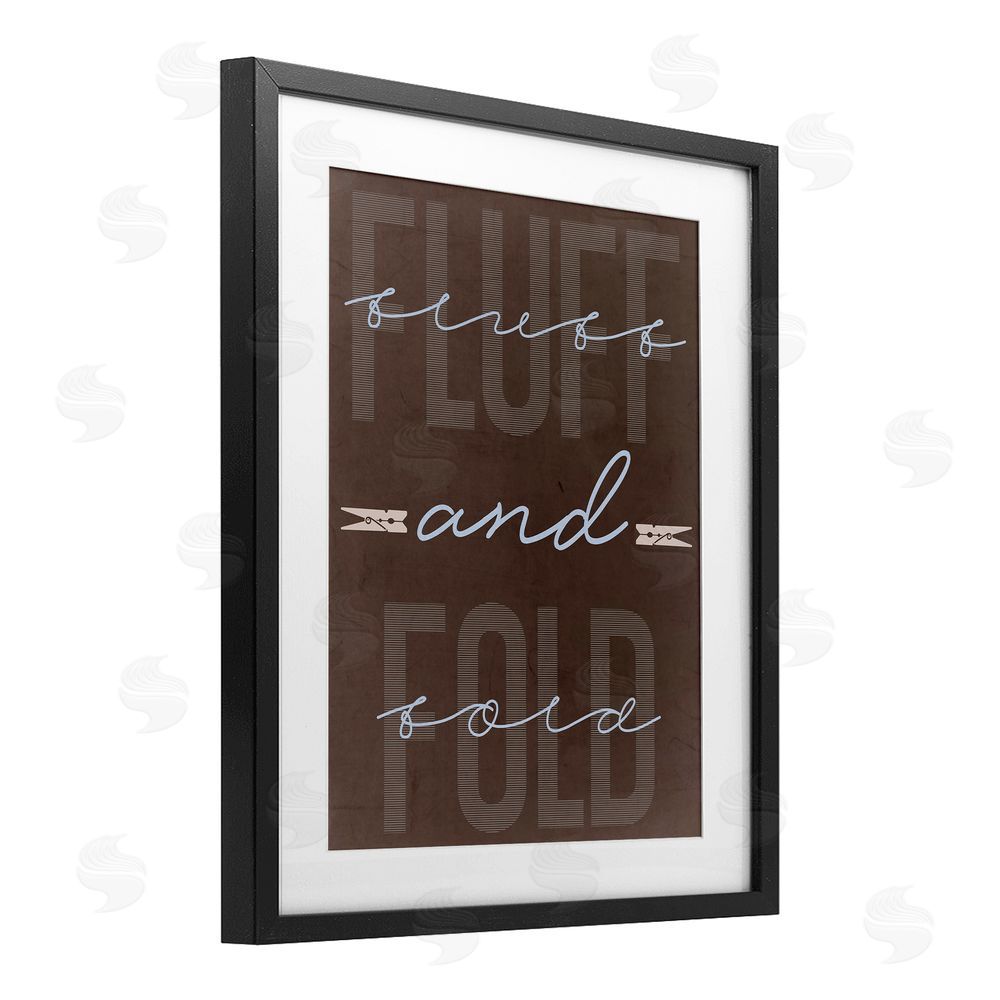Marcus Prime Fluff And Fold Brown Minimal Black Framed Print Under Glass Wall Art