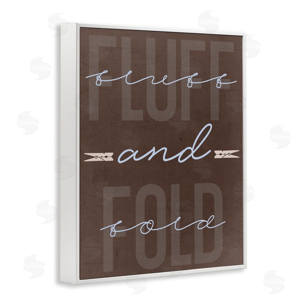 Marcus Prime Fluff And Fold Brown Minimal White Framed Giclee Print Wall Art