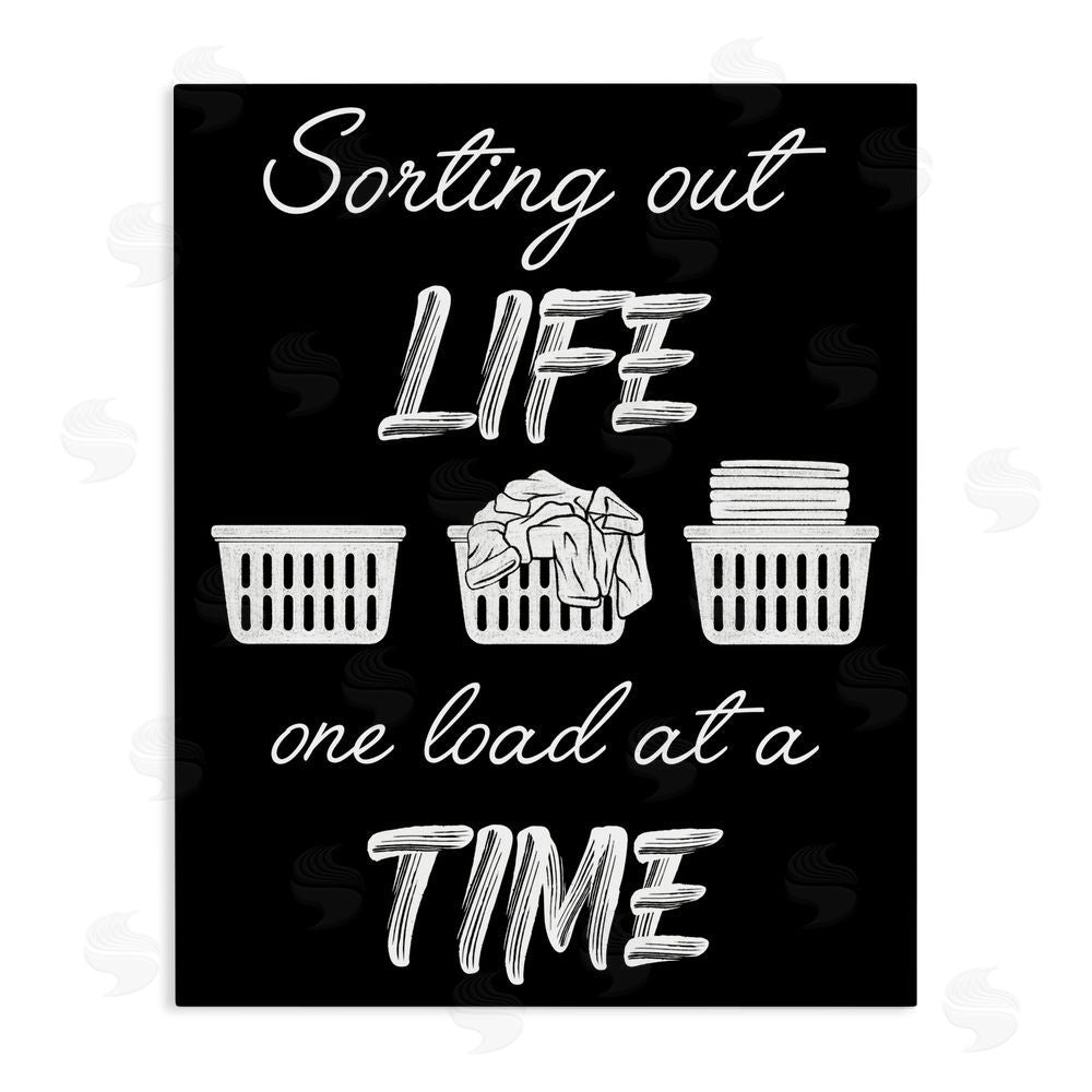 Marcus Prime Sorting Out Life Laundry Stretched Canvas Wall Art Print
