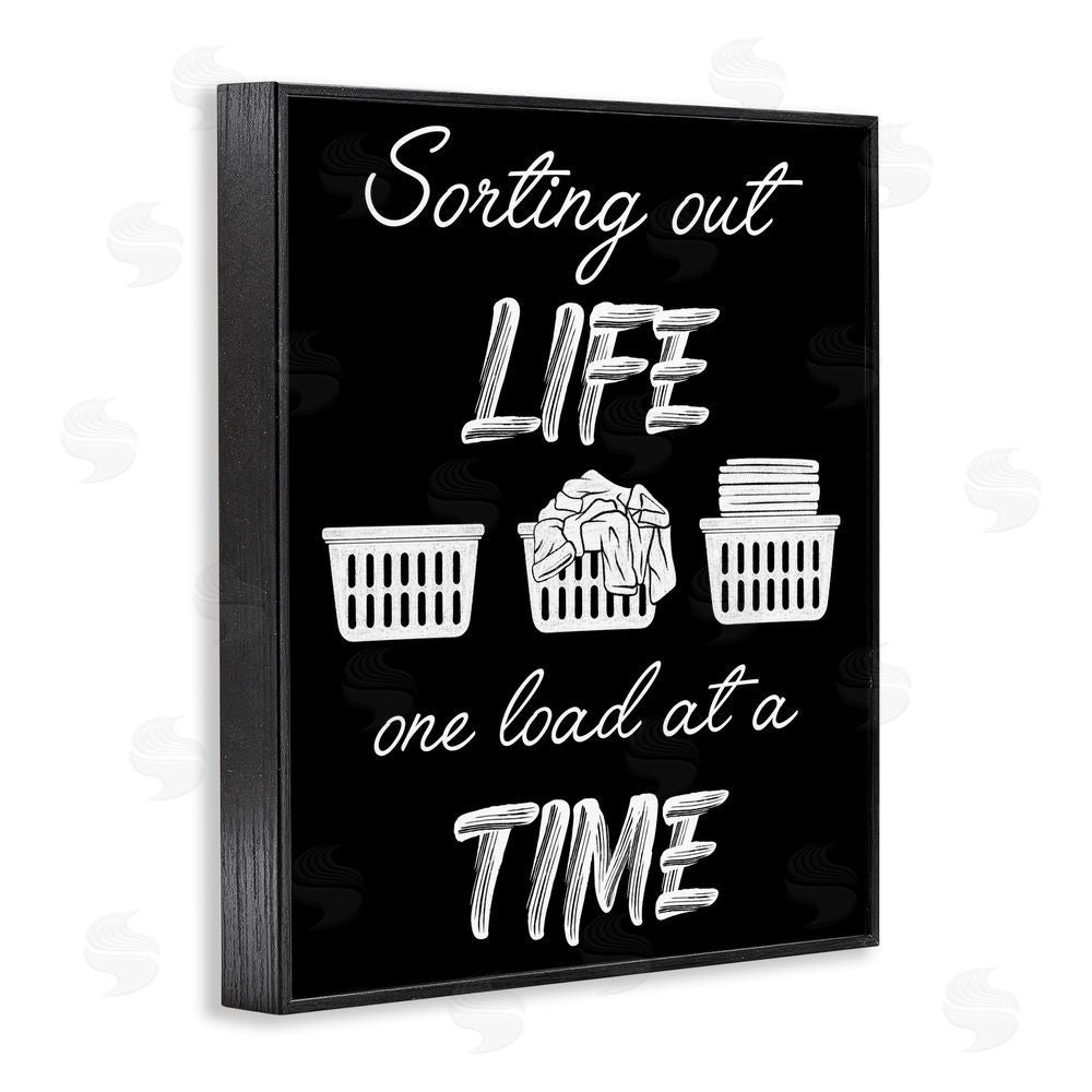 Marcus Prime Sorting Out Life Laundry Black Framed Giclee Print Wall Art