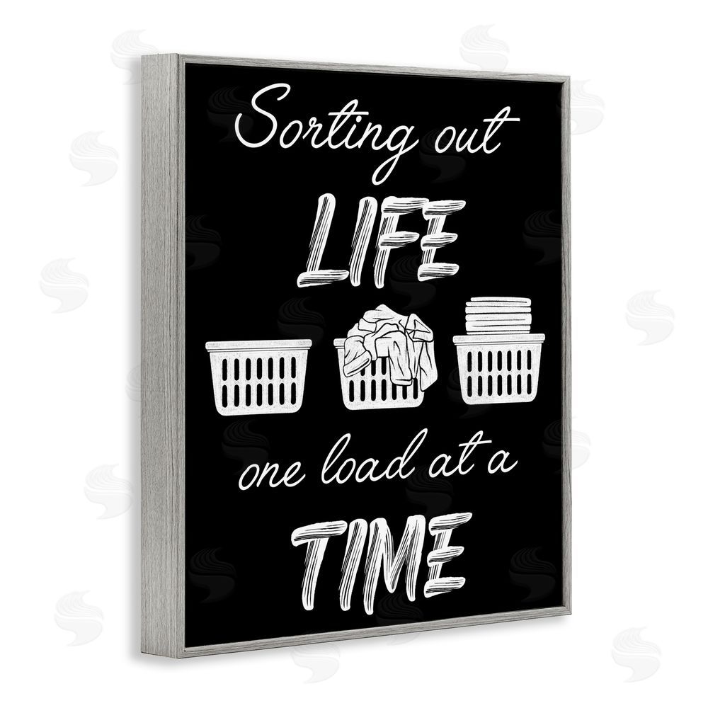 Marcus Prime Sorting Out Life Laundry Gray Framed Giclee Print Wall Art