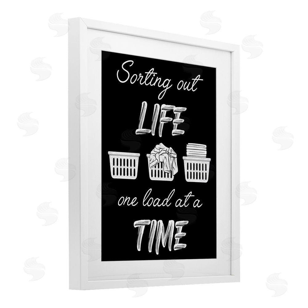Marcus Prime Sorting Out Life Laundry White Framed Print Under Glass Wall Art
