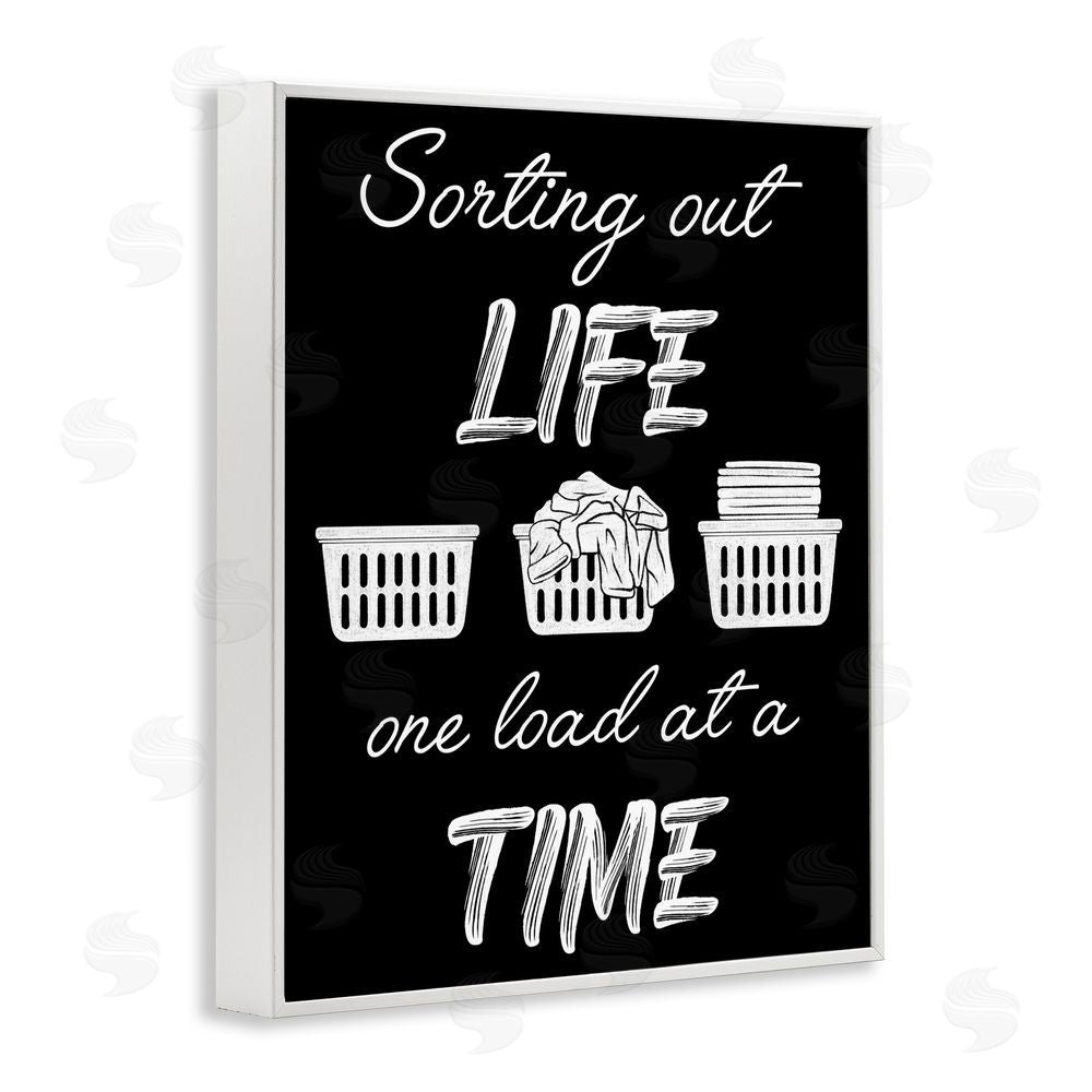 Marcus Prime Sorting Out Life Laundry White Framed Giclee Print Wall Art