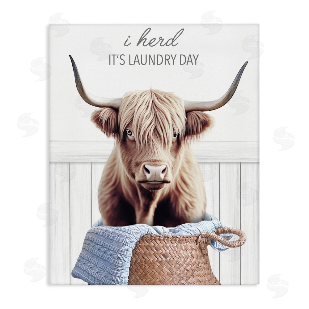 Marcus Prime Herd It's Laundry Day Stretched Canvas Wall Art Print