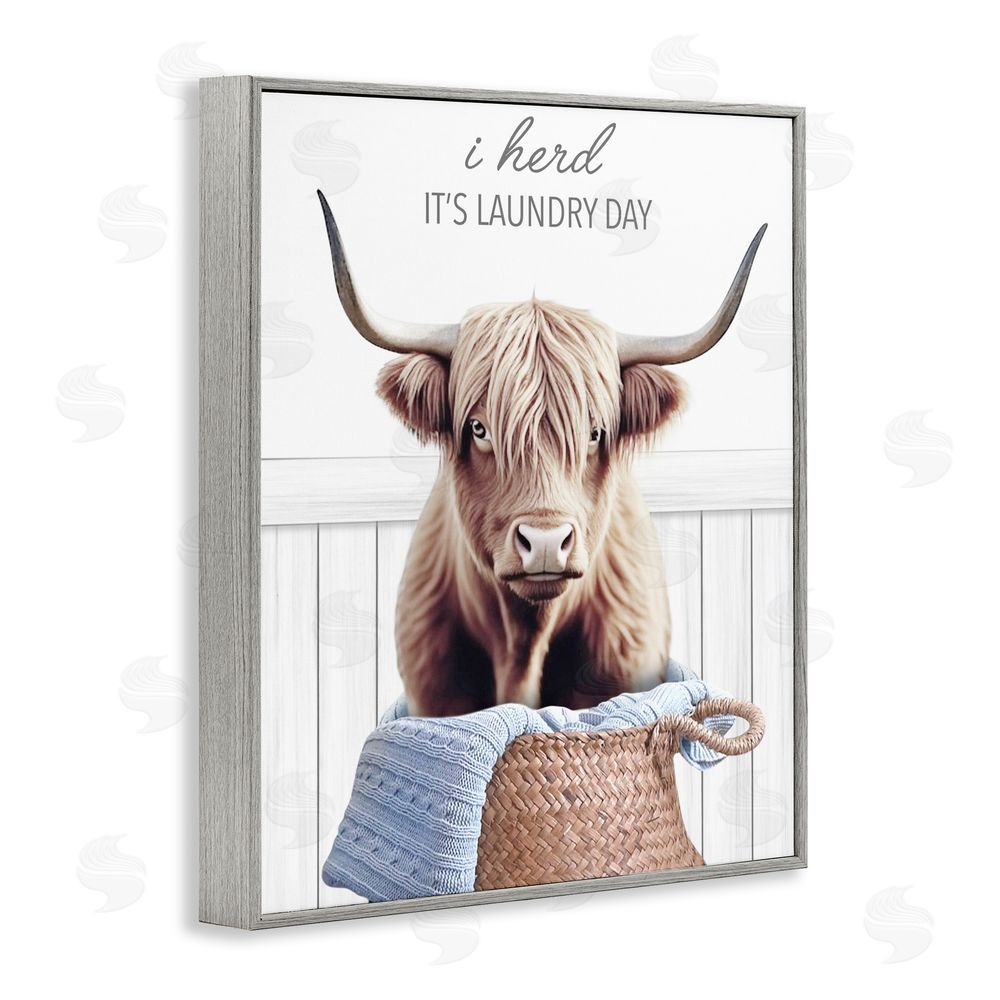 Marcus Prime Herd It's Laundry Day Gray Framed Giclee Print Wall Art