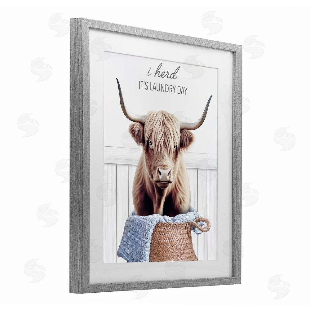Marcus Prime Herd It's Laundry Day Gray Framed Print Under Glass Wall Art
