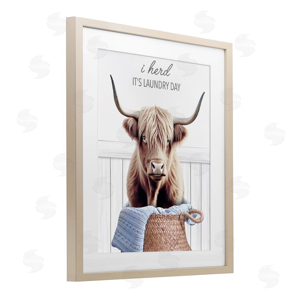Marcus Prime Herd It's Laundry Day Brown Framed Print Under Glass Wall Art