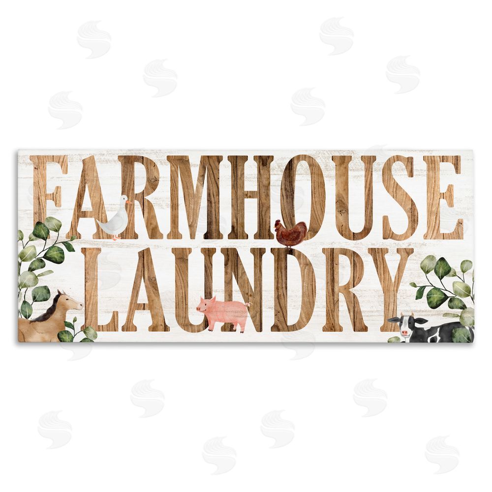 Kim Allen Rustic Farmhouse Laundry Stretched Canvas Wall Art Print