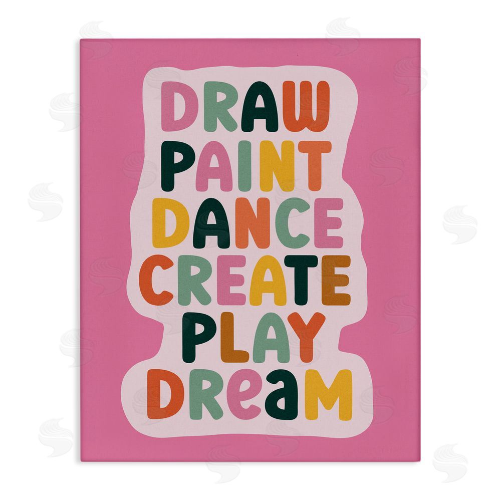 Julia Frost Draw Paint Dance Create Stretched Canvas Wall Art Print