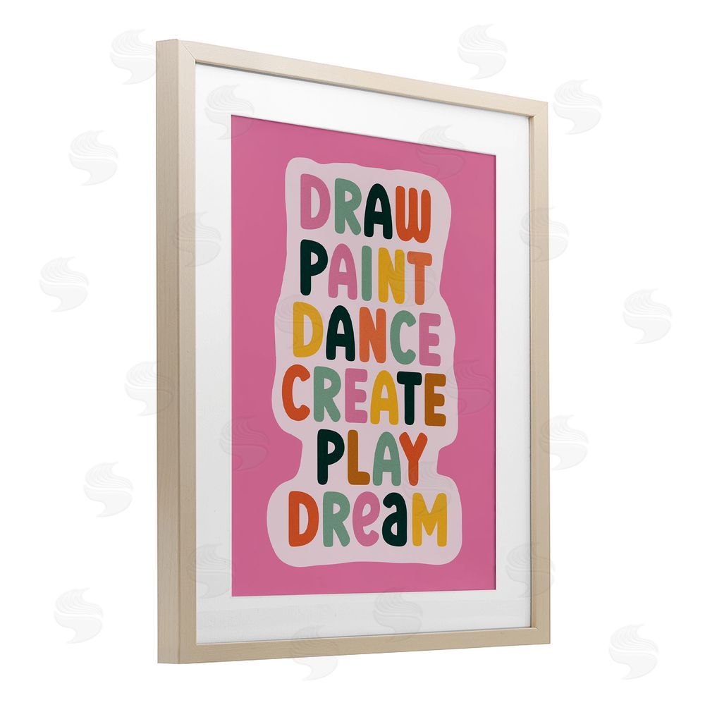 Julia Frost Draw Paint Dance Create Brown Framed Print Under Glass Wall Art