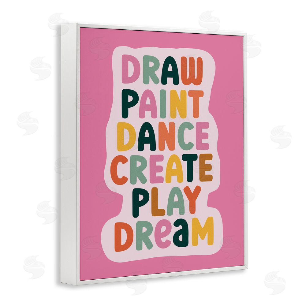 Julia Frost Draw Paint Dance Create White Framed Giclee Print Wall Art