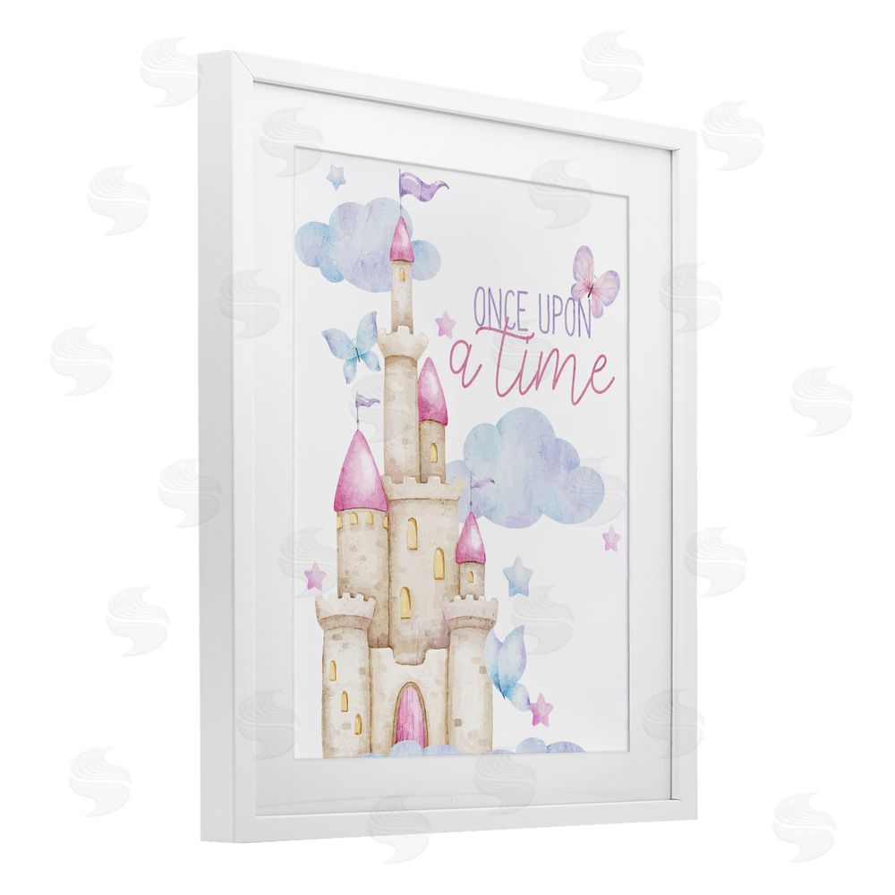 Kim Allen Once Upon A Time Castle White Framed Print Under Glass Wall Art