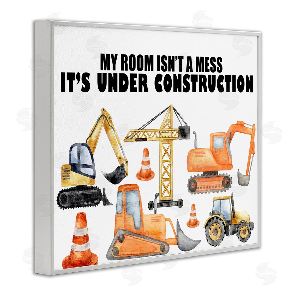 Kim Allen Not A Mess Under Construction White Framed Giclee Print Wall Art