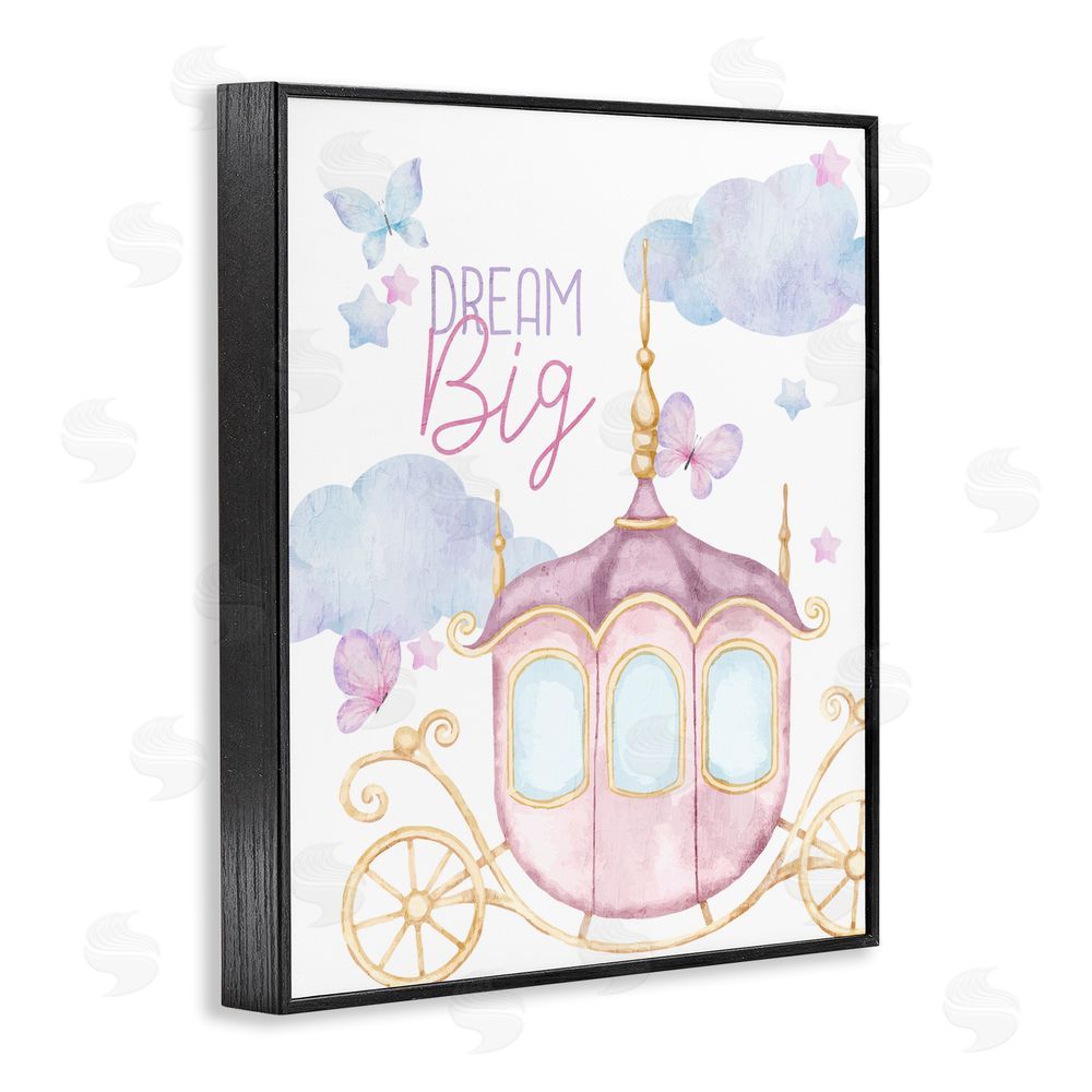 Kim Allen Dream Big Fantasy Carriage Black Framed Giclee Print Wall Art
