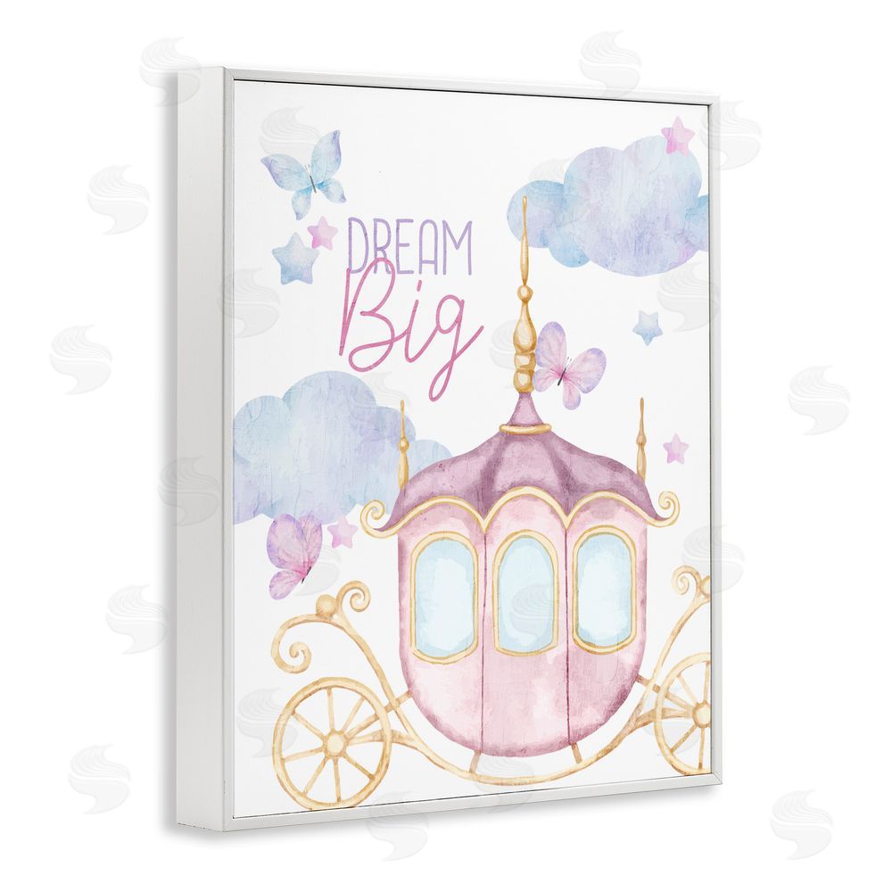 Kim Allen Dream Big Fantasy Carriage White Framed Giclee Print Wall Art