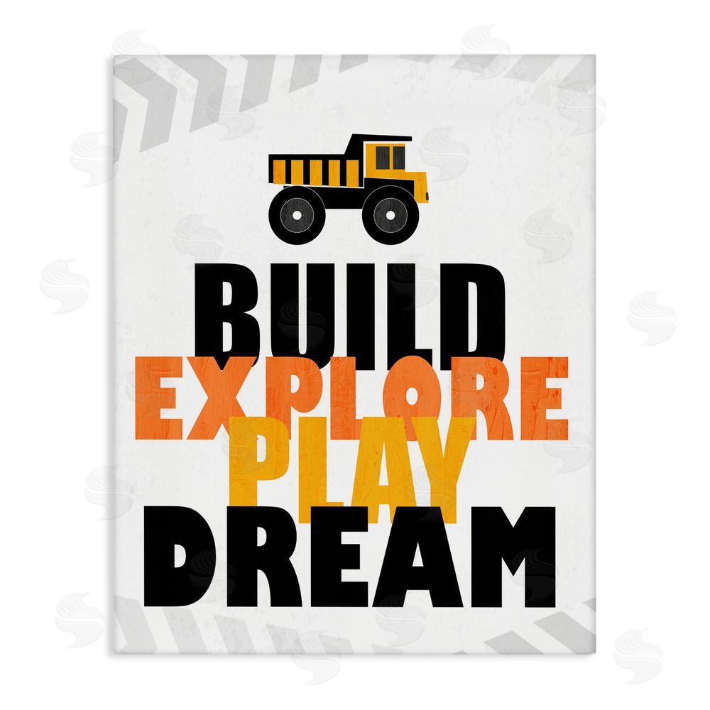 Kim Allen Build Explore Play Dream Stretched Canvas Wall Art Print